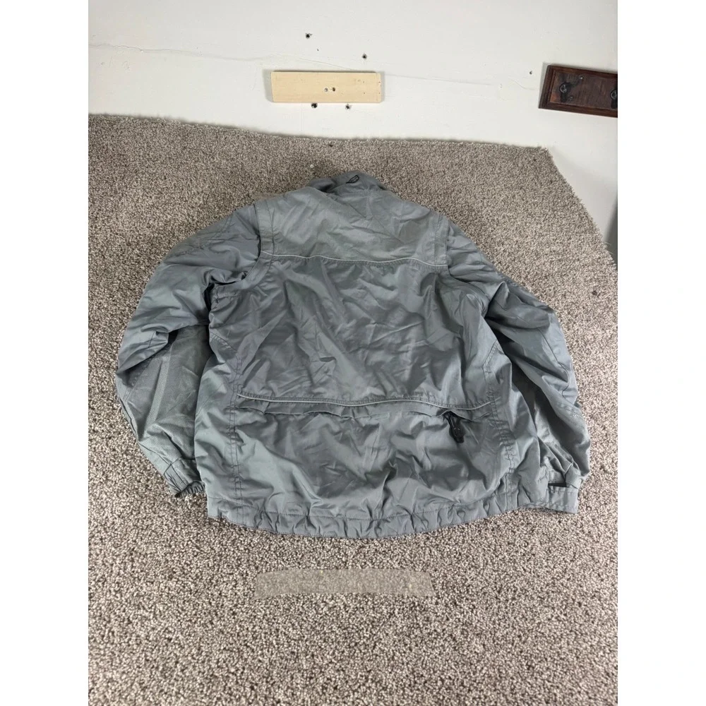 Cannondale Mens Gray Cycling Windbreaker Jacket Full Zip Mesh Lined Small